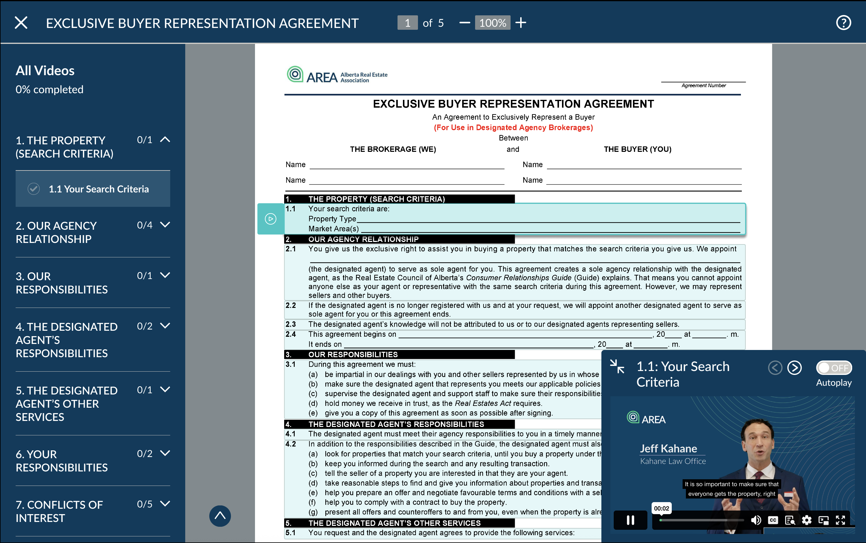 Video-based interactive document experience